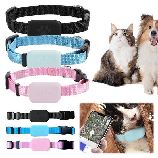 Smart Pet GPS Tracker For FindMy App with Adjustable Collar Dog Cat  Anti-lost Tracker Collar Compatible with iOS Android