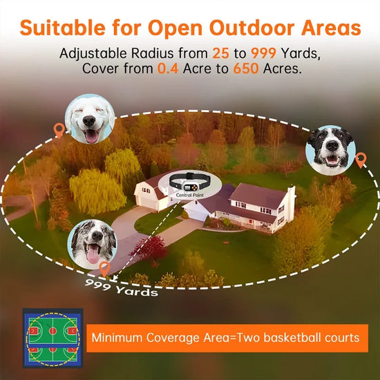 Smart GPS Pet Electronic Fence Wireless Pet Enclosure Waterproof Outdoor Training Collar for Dogs Pet Products Accessories